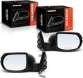 A-Premium Pair (2) Driver and Passenger Side Power Door Mirror - Compatible with Honda CR-V CRV 2017-2022 - Heated Manual Folding Black Outside Rear View Mirror w/Turn Signal Blind Spot Detection