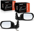 A-Premium Pair (2) Driver and Passenger Side Power Door Mirror - Compatible with Honda CR-V CRV 2017-2022 - Heated Manual Folding Black Outside Rear View Mirror w/Turn Signal Blind Spot Detection