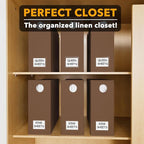 SpaceAid 6 Pack Bed Sheet Organizers and Storage, Foldable Sheet Organizer with Window for Linen Closet, Set Folder Keeper fo