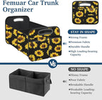 Femuar Car Trunk Organizer, Car Storage Organizer with Large Capacity Waterproof Collapsible Trunk Organizer for Car Suv/Jeep/Sedan