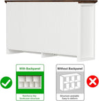 Unikito 7 Cube Storage Book Shelf - 50" Wide Wood Cube Storage Organizer, Wooden 2 Tiers Floor Standing Low Bookcase for Livi