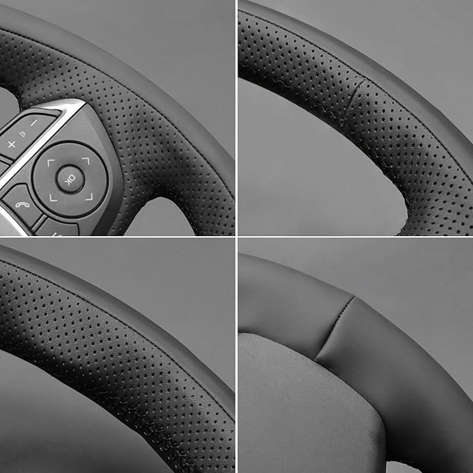 MEWANT Hand Sewn 3D Style Steering Wheel Cover for Toyota Camry 2018-2019/Toyota Avalon 2019/Toyota Corolla 2019-2020/Toyota RAV4 2019 Steering Wheel Accessories