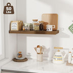 Fun Memories 12 Deep Floating Shelves for Wall | 30W x 12D Large Floating Shelves | 3 Pack Storage Space Wall Mount Shelf for