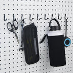 G.CORE Pegboard Bins Baskets Organizer with Peg Board Hooks Cups - 16 Pack Peg Accessories Fit 1/8" & 1/4" Pegs - Black Holde