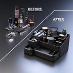 Cologne Organizer for Men with 3 Drawers - Mens Vanity Organizer, Perfume Stand & Cologne Shelf - Bathroom Countertop Storage