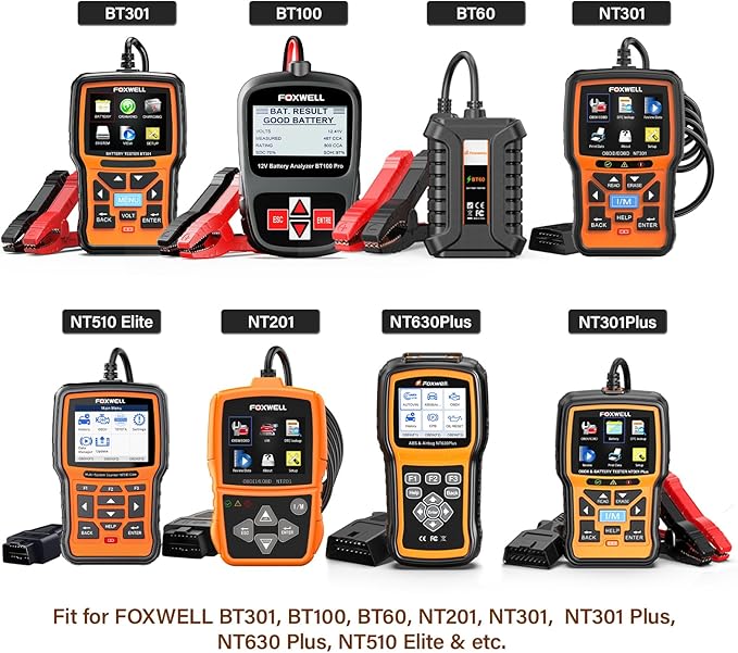 FOXWELL NT301 OBD2 Scanner Live Data OBDII Diagnostic Code Reader Tool & Portable Carrying Case for OBD2 Scanners & Battery
