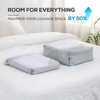 Compression Packing Cubes, 7 Set Packing Cubes for Travel Compression, Lightweight Compressible Package Organizer for Carry O