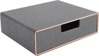 Stackable Organizer Drawer PU Leather Classic Handmade,Organize Home Office Desk Accessories and Sort Letter-Size Paper/a4 Do