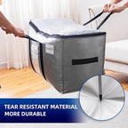 TAILI Extra Large Moving Bags, 2 Pack Silver Heavy Duty Totes for Storage with Visible Window, Wrap Around Handles, Storage B