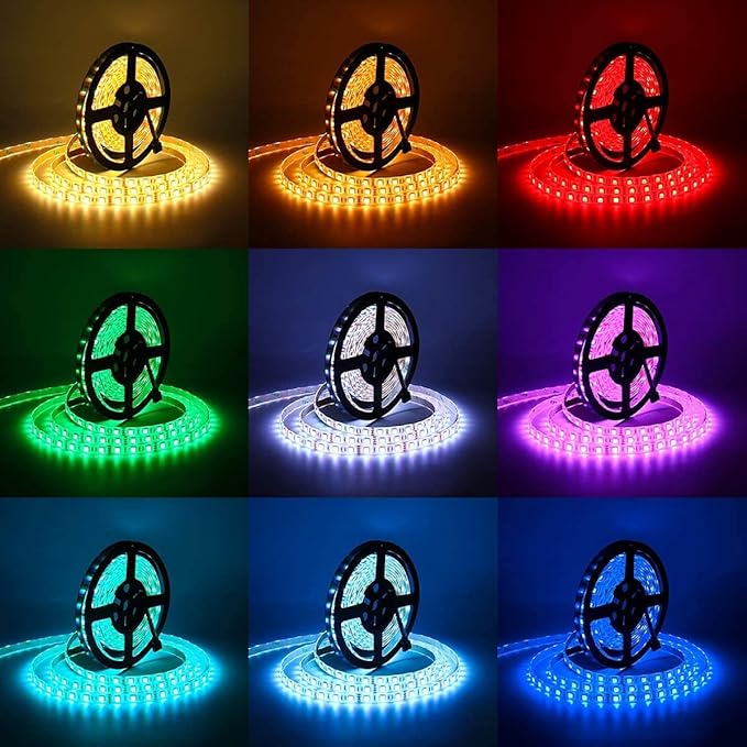 SUPERNIGHT LED Strip Lights, 32.8 FT 10M SMD 5050 Waterproof 600LEDs RGB Color Changing Flexible LED Light Strip for Bedroom, TV Back Lighting, Christmas, Halloween Day (Not Include Power)