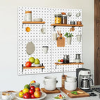 4 Pack Steel Peg Board,Universal 1/8 and 1/4 Pegboard Accessories,Ideal for Garage Tool Storage, Office Organization, Craft R