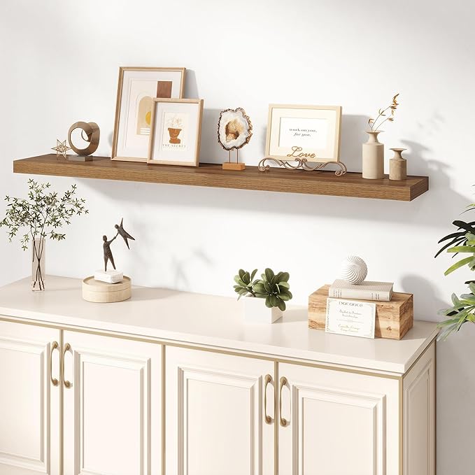 Dreamland 55 Inches Floating Shelves for Wall, 8" Deep Long Floating Shelves Set of 1, Large Display & Storage Shelf, Wall Sh