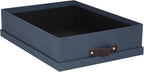 Bigso Oskar Canvas Fiberboard Document Letter Box - File Organizer Box for Important Paperwork - Document Storage with a Lid 