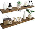 BGMG Floating Shelves 54 inch Long, Distressed Rustic Wooden Wall Shelves for Bathroom Living Room Bedroom Kitchen Farmhouse 