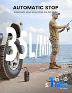 Car Tire Inflator Portable Air Compressor - Lamicall [5X Faster][150 PSI] Air Pump with Rechargeable Battery for Car, Motorcycle, Bike, ATV,MTV, Scooter, Ball
