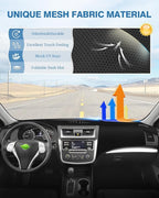 FIILINES Dash Cover for Nissan Altima 2013-2018, Dashboard Cover Altima Accessories Dash Mat Sunshade Nonslip Mesh Protector 