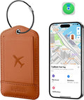 TopMade Smart Luggage Tag with Find My, Premium Leather Luggage Tags for Suitcase, Travel Bags, Backpacks, Anti-Lost Suitcase