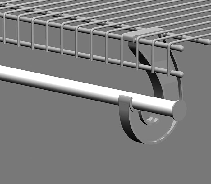 ClosetMaid SuperSlide Adjustable Hanging Rod, 6 to 8 Feet - Organizer for Closet Systems, White