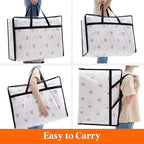 Lifewit 3 Pack Clear Clothes Storage Bags, 75L Plastic Blanket Storage Bag, Vinyl Foldable Moving Bags with Zipper, Closet Or