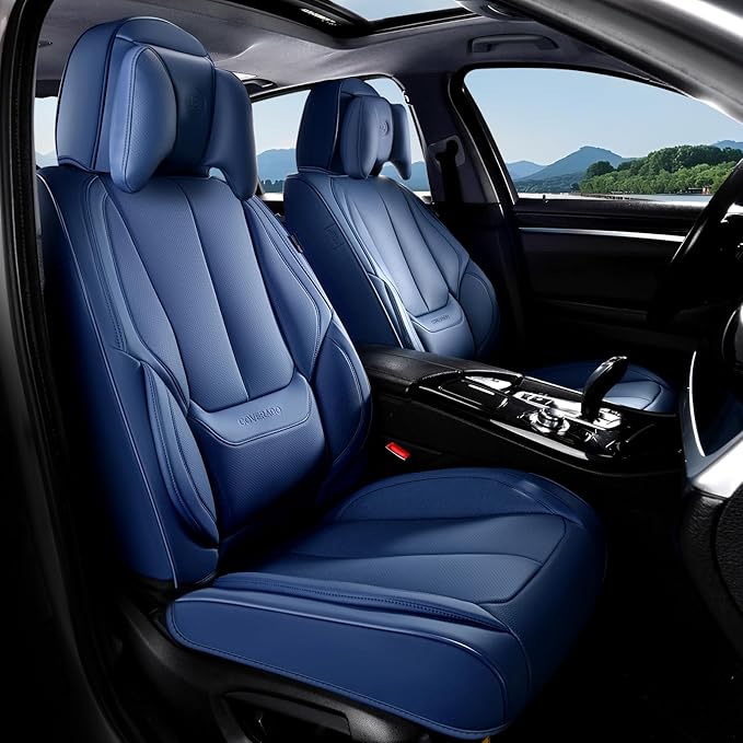 Coverado Seat Covers, Car Seat Covers Front Seats, Car Seat Cover, Car Seat Protector Waterproof, Seat Cushion Nappa Leather 