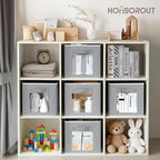Homsorout Storage Cube 11 Inch - Cube Storage Bins with Window, Closet Storage Baskets with Handle, Fabric Bins for Closet, S