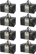 BALEINE 8-Pack Oversized Moving Bags with Reinforced Handles, Heavy-Duty Storage Tote Moving Supplies for Packaging, Camping 