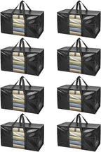 BALEINE 8-Pack Oversized Moving Bags with Reinforced Handles, Heavy-Duty Storage Tote Moving Supplies for Packaging, Camping 