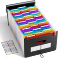 ABC life 26-Pocket Expanding File Folder, Large Capacity Document Organizer with 1/3 Cut Tabs, Letter Size Accordion File Org