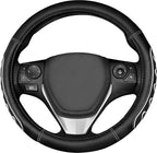 Ventilated Heart-Shaped Steering Wheel Cover with Anti-Slip Leather Grip. Compatible with Ford, Toyota, Honda, Nissan, and Ch