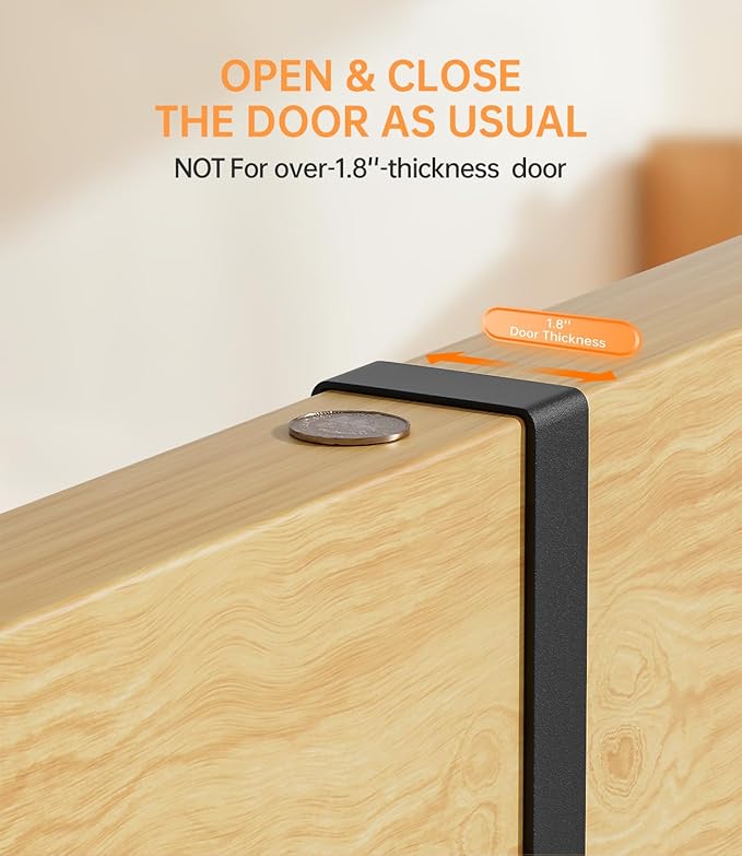 Broom Holder Over The Door - 304 Stainless Steel Mop and Broom Holder Wall Mounted or Hanging Over The Door with Hooks - Broo