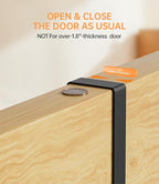 Broom Holder Over The Door - 304 Stainless Steel Mop and Broom Holder Wall Mounted or Hanging Over The Door with Hooks - Broo