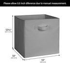 Cupic Cupid 13x13 Storage Cubes, 6 Pack Open Storage Bins with Handles, Storage Cube Organizer for Clothes and Toys, Collapsi
