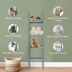 BARNWOODUSA Throw Blanket Ladder – Fully Assembled Reclaimed Wood – Rustic Decorative Ladder for Towels, Quilts, & More – Per