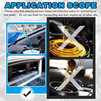 6PCS 5Ft Silicone Vacuum Hose Automotive Kit,ID 3/8",5/16",1/4",3/16",5/32",1/8" Vacuum Lines Automotive with Tee/Straight/Re