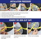 Jeremywell 10 PCS Emergency Anti-Skid Mud Snow Survival Traction Multi-Function Car Tire Chains, Orange, Security Chains for 