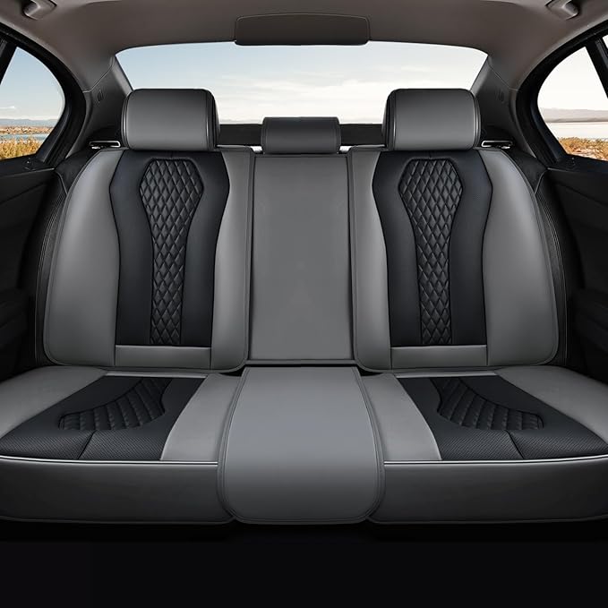 Coverado Car Seat Covers, Back Car Seat Cover, 3-Pieces Leather Seat Cover, Luxury Car Seat Cushion, Luxury Seat Cover Seat P