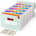 ABC life 26-Pocket Accordion File Organizer, Expanding File Folder, Letter/A4 Size Plastic Monthly Bill & Tax Receipt Holder 