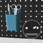 Peg Board Wall Organizer Panels - 6Pcs Black ABS Pegboard Wall Mount for Home, Craft Room, Garage, Kitchen, Workshop, Tool Or