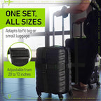 Untethered Luggage Straps | TSA-Approved Suitcase Belts with Heavy-Duty Buckles. Secure Adjustable Travel Accessories for Che