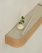 Kazai. Key Holder 'Toke' | Minimalist Key Hook Design from Berlin | Modern Key Holder Wall Mount with Wooden Shelf | Key Rack