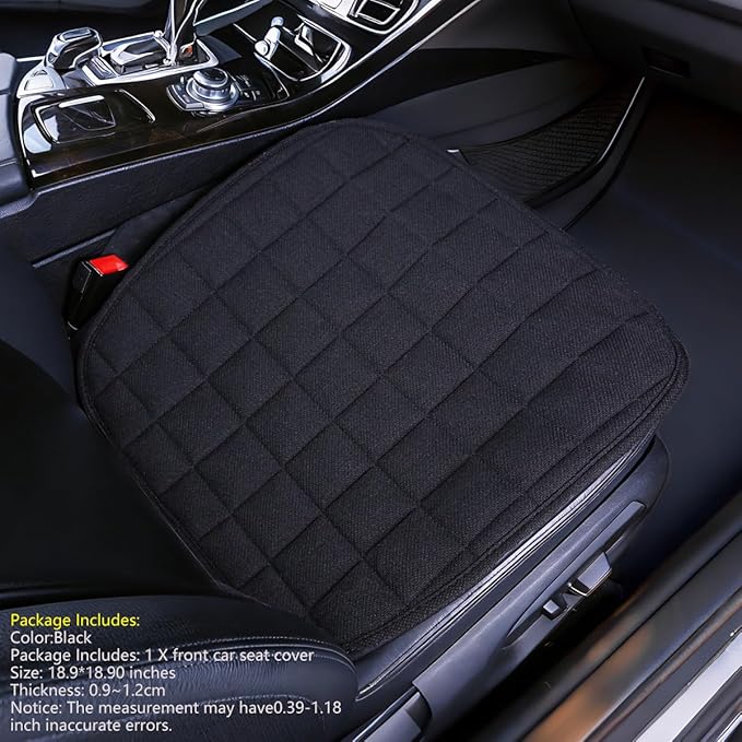 Suninbox Linen Seat Cover for Car,Bottom Seat Covers for Trucks,Car Seat Pad,Seat Cushion Breathable Ventilated Front Seat On