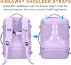 Lumesner Carry on Travel Backpacks, Extra Large 40L Flight Approved Bag for Men & Women,Expandable Suitcase Backpack With 4 P