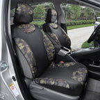 BDK Waterproof Camo Seat Covers for Car Truck Van SUV, 2 Pack – Two-Tone Black & Camouflage, Durable Neoprene Seat Protectors