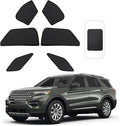 Front Side Half Window Shade Foldable Custom Fit for Ford Explorer 2020-2024 Car Window Shades for Side Window Sun Shade UV Protection Heat Insulation for Camping Sleeping 6PCS
