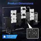 PEGZONE Controller and Headphone Holder Wall Mount, Modular Gaming Pegboard with Accessories, Controller Stand for Xbox PS5 P