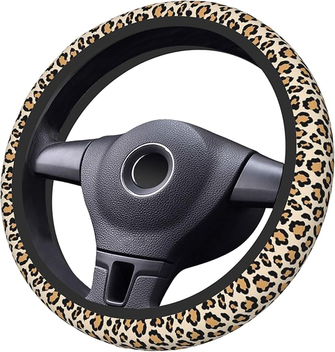 Steering Wheel Cover Universal Fit Car Interior Accessories for Women Men 15 Inch Breathable Anti Slip Odorless Neoprene Stee