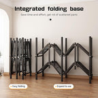 Gray Large Portable Armoire Wardrobe Closet with Foldable Clothing Wardrobe 25MM Steel Pipe Metal Frame Clothes Rack,One Piec