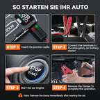 Car Jump Starter12V 8-in-1 Jump Starter Battery Pack 6000A Up to 7.0L Gas & 5.5L Diesel Engines Quick Charge 3.0 Power Bank
