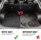 LASFIT Cargo Mat for KIA NIRO EV 2025 2024 2023 (Fit EV & Hybrid, Not Fit PHEV), All Weather TPE Custom Fit Easy Clean Car Trunk Mat for Kia NIRO EV 2023-2025 Cargo Liner, Black