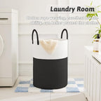 Artfeel Laundry Basket,Woven Cotton Rope Laundry Hamper,100L for Decorative Storage of Dirty Clothes,Toys and Blankets in Bat